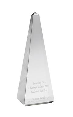 AC140 Engraved Clear optical Crystal Award